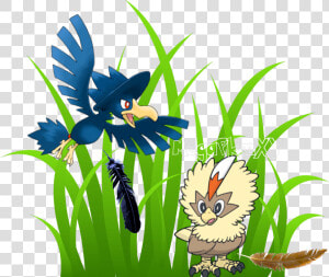  find A Murkrow Feather In The Wild  find A Fletchling   Grass Clip Art  HD Png Download