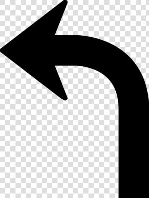 Arrow Curve Pointing Left   Curved Arrow Pointing Left  HD Png Download