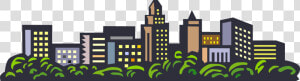 Transparent Skyline Vector Png   Urban Vector Png  Png Download