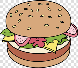 How To Draw Burger   Burger Drawing Easy  HD Png Download