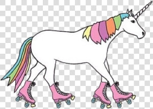 Roller Unicorn   Unicorn On Roller Skates  HD Png Download