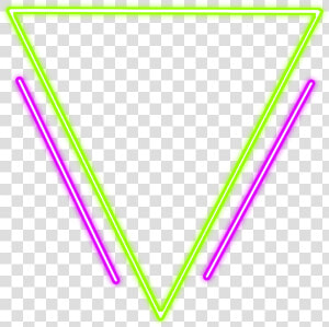  neon  glow  triangle  green  freetoedit  geometric   Parallel  HD Png Download