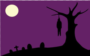 Man Hanging From A Tree Vector Illustration   Macabre Clipart  HD Png Download