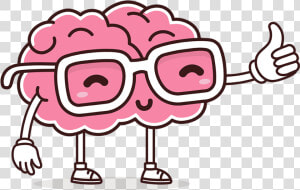 Deal With Digital Media Complications And To Establish   Cartoon Brain With Thumbs Up  HD Png Download