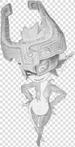 Midna Drawing Step By   Twilight Princess Drawing  HD Png Download