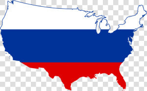 Transparent Russia Clipart   Usa Map Russia Flag  HD Png Download