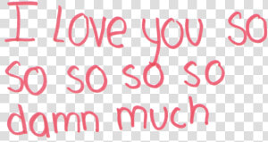 Damn  I Love You  I Love You So Much   Calligraphy  HD Png Download