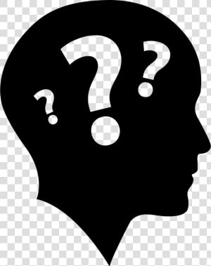 Bald Head Side View With Three Question Marks   People Icon Question Mark  HD Png Download