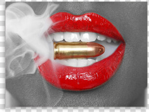 Bullet Lips Class Lazyload Blur Up Style Width   Imagenes De Labios Con Humo Y Una Bala  HD Png Download