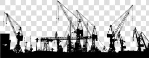 Hamburg Germany Silhouette Cranes Europe City   Industrial Silhouette Png  Transparent Png