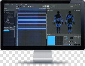 Computer With Teslasuit Software Running   Computer Monitor  HD Png Download