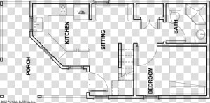 Transparent Tiny House Clipart   Portable Building 12x32 Cabin Floor Plans  HD Png Download