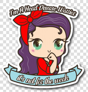 Cute Heart Disease Warrior Sticker   Cystic Fibrosis Cute  HD Png Download