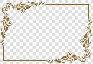 Gold Retro Decorative Frame Transparent Png   Frame Clipart Transparent Background  Png Download