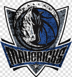 Dallas Mavericks 2001 present Primary Logo Distressed   Small Dallas Mavericks Logo  HD Png Download