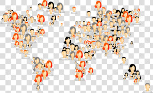 Avatars World Map People Free Picture   People In The World Cartoon  HD Png Download