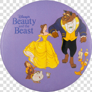 Disney Beauty And The Beast Entertainment Button Museum   Beauty And The Beast Button  HD Png Download