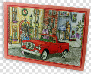 Champ Truck Christmas Cards   Antique Car  HD Png Download