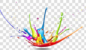 Download Decorative Figure Color   Paint Splash Vector 3d  HD Png Download
