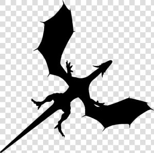 Dragon Wingspan Silhouette Clip Arts   Png Dragon Silhouette  Transparent Png