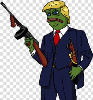 Pepe Png Transparent   Donald Trump Pepe Gun  Png Download