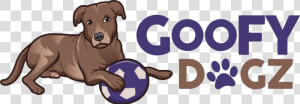 Goofy Dogz Logo With A Cute Brown Dog Playing With   Companion Dog  HD Png Download