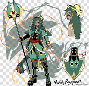 Mega Rayquaza Gijinka  HD Png Download