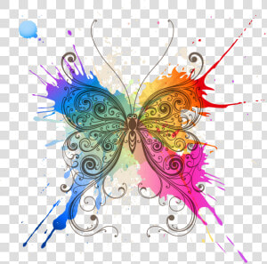  butterfly  paint  splash  splatter  paintspalsh  paintsplatter   Splash Butterfly Png  Transparent Png