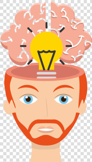 Cerebrum Idea Artistic Inspiration Creativity   Brain Cartoon Transparent  HD Png Download