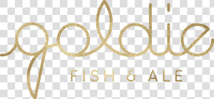 Goldie Fish  amp  Ale Logo   Calligraphy  HD Png Download