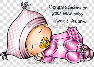 Sleeping Baby Marci Digi Stamp  HD Png Download