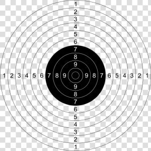 Issf 25 Meter Precision And 50 Meter Pistol Target   Shooting Target Png  Transparent Png