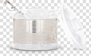 Tank Ice Bucket Platinum Stripe Tongs   Laundry Basket  HD Png Download