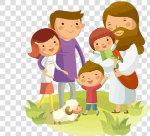 Transparent Jesus Png   Jesus And Kids Clip Art  Png Download