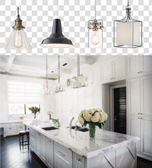 Beautiful White Kitchens With Black Counter Tops  HD Png Download