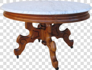 Clipart Table Table Top   Antique Wood And Marble Coffee Table  HD Png Download