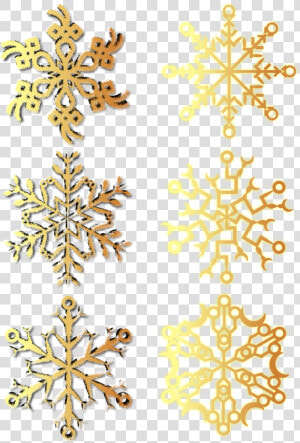 Transparent Gold Snowflakes Png   Motif  Png Download