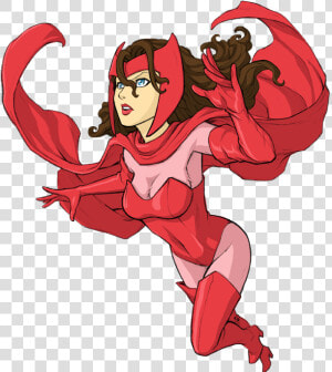 Transparent Scarlet Witch Png   Scarlet Witch Cartoon Avenger  Png Download