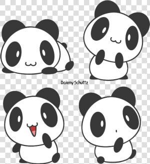 Little Panda By Daieny   Panda Cartoon Drawing Easy  HD Png Download