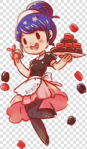  maid  miraculous  ladybug  macaron  marinette  cute  HD Png Download