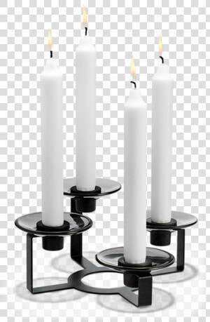 Lumi Candle Holder 4 Armed H10 Cm Black Lumi   Holmegaard Lumi  HD Png Download