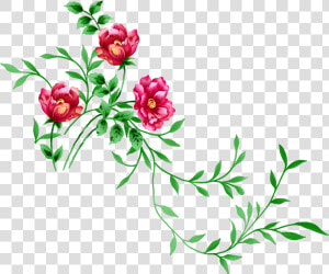 Red Floral Decor Png   Floral On Transparent Background  Png Download