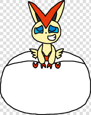 Mega Poofy Victini   Victini In A Diaper  HD Png Download