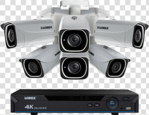 Ip Camera System With 6 Ultra Hd 4k Security Cameras   Lorex Security Cameras  HD Png Download