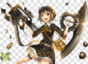 Gun Girl Render By Piri Chama d6o7rc1   Anime Unique Cool Weapons  HD Png Download