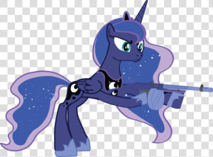 Princess Luna Id S5e04   Princess Luna With A Gun  HD Png Download