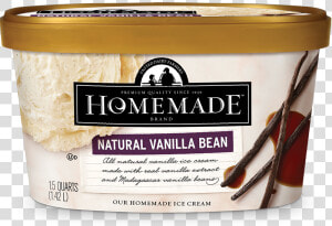 Homemade Brand Natural Vanilla Bean Ice Cream 48oz   Chocolate Truffles Ice Cream  HD Png Download