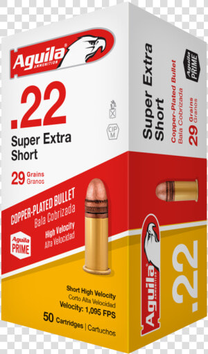 Aguila 22 Short Ammunition Superextra 1b222110 High    22 Short  HD Png Download