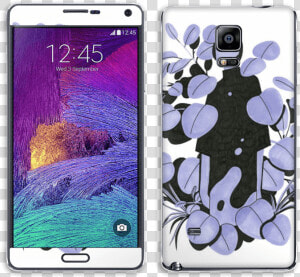 Purple Blue Leaves Skin Galaxy Note   Galaxy Note 5 Papercraft  HD Png Download