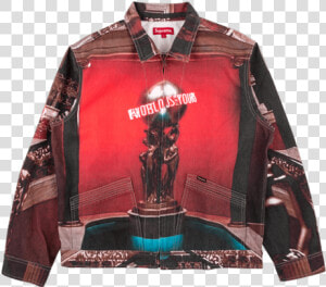 Supreme Scarface Denim Jacket Fw 17 The World Is Yours   Jean Jacket  HD Png Download